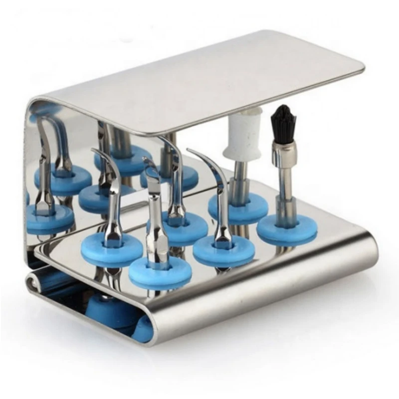 Autoclave Sterilizer Dental - ที่วางหัวขูดหินปูนอัลตราโซนิกสำหรับทันตกรรม 6 ช่อง ใช้กับเครื่องนึ่งฆ่าเชื้อได้ กล่องจัดเก็บดอกสว่าน กล่องฆ่าเชื้อสำหรับการฆ่าเชื้อ