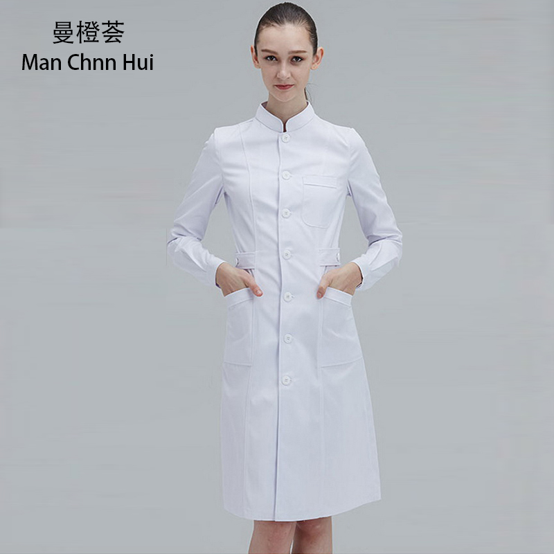 Medical Lab Gown - ห้องปฏิบัติการเสื้อผ้าLab CoatsความงามSalonSlimหลายสีชุดOveralls Lab Coatผู้หญิงScrubs Uniform Clinicalชุด