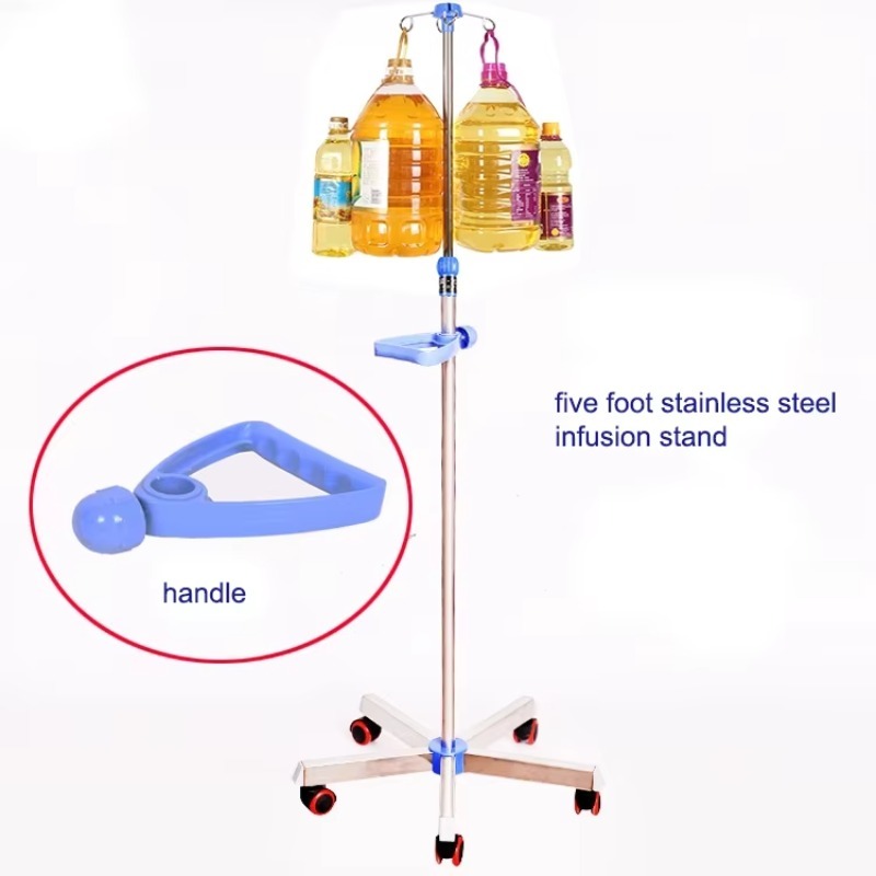 Iv Infusion Pole - อุปกรณ์เตียงโรงพยาบาล ขาตั้งน้ำเกลือแบบเคลื่อนย้ายได้ ขาตั้งน้ำเกลือ ขาตั้งน้ำเกลือแบบหยด