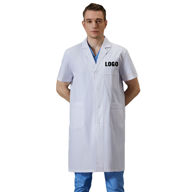 Medical Lab Logo - เสื้อห้องปฏิบัติการ Unisex ส่วนบุคคลสําหรับผู้ชายคุณภาพแขนสั้นทางการแพทย์ Srubes หมอเสื้อผ้าที่กําหนดเองโลโก้ของคุณแจ๊กเก็ตโรงพยาบาล