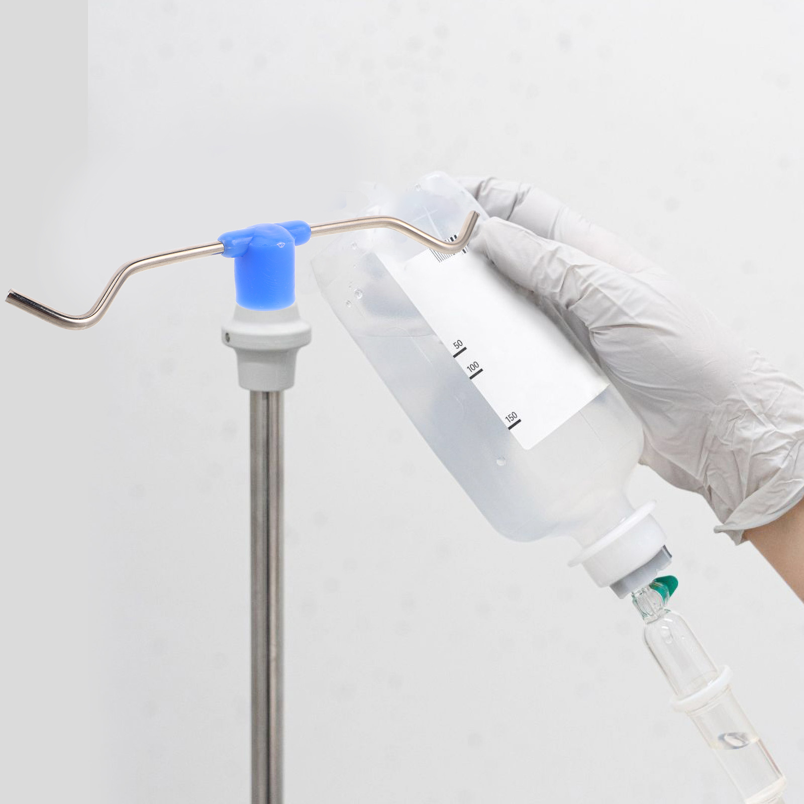 Iv Infusion Pole - ขาตั้งน้ำเกลือแบบพกพา พร้อมตะขอแขวน สำหรับติดตั้งในโรงพยาบาล อุปกรณ์การแพทย์ ที่ยึดถุงน้ำเกลือสำหรับรถเข็น