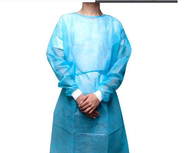Medical Lab Gown - เสื้อคลุมป้องกันแบบใช้แล้วทิ้งพร้อมข้อมือถัก 10 ชิ้น, เสื้อผ้ากันฝุ่นน้ำหนักเบา, ผ้ากันเปื้อนแบบใช้ครั้งเดียว, ชุดแพทย์,