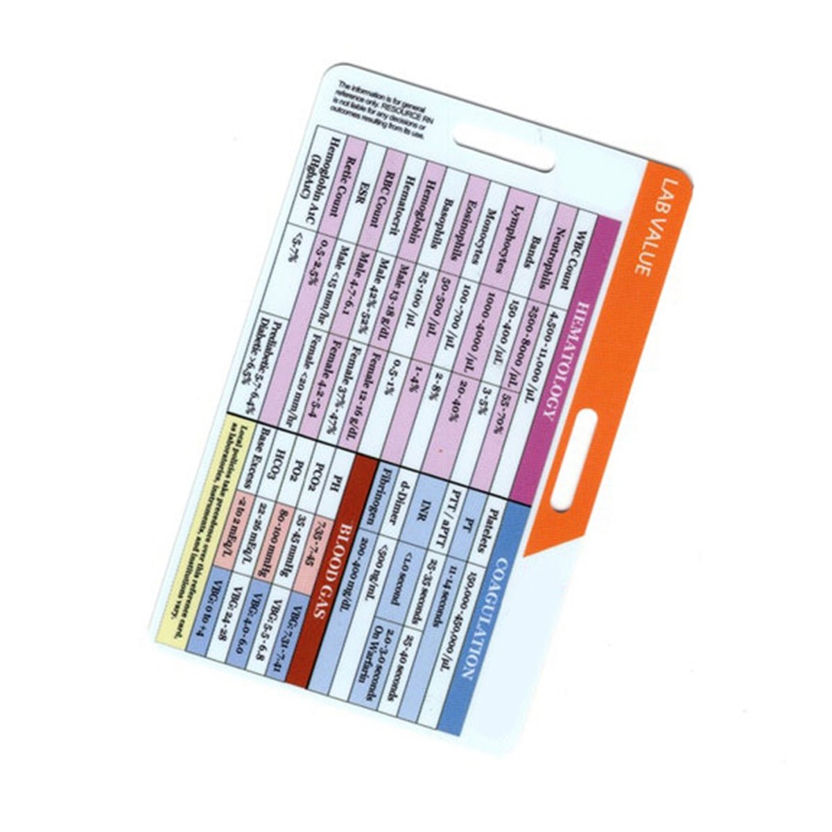 AA77 NEW บัตรแสดงค่าตรวจและลำด - Medical Lab Values บทวิจารณ์และราคา