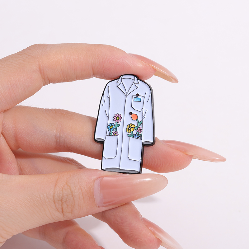 ดอกไม้ Lab Coat เคลือบ Pins Cu - Medical Lab Logo บทวิจารณ์และราคา