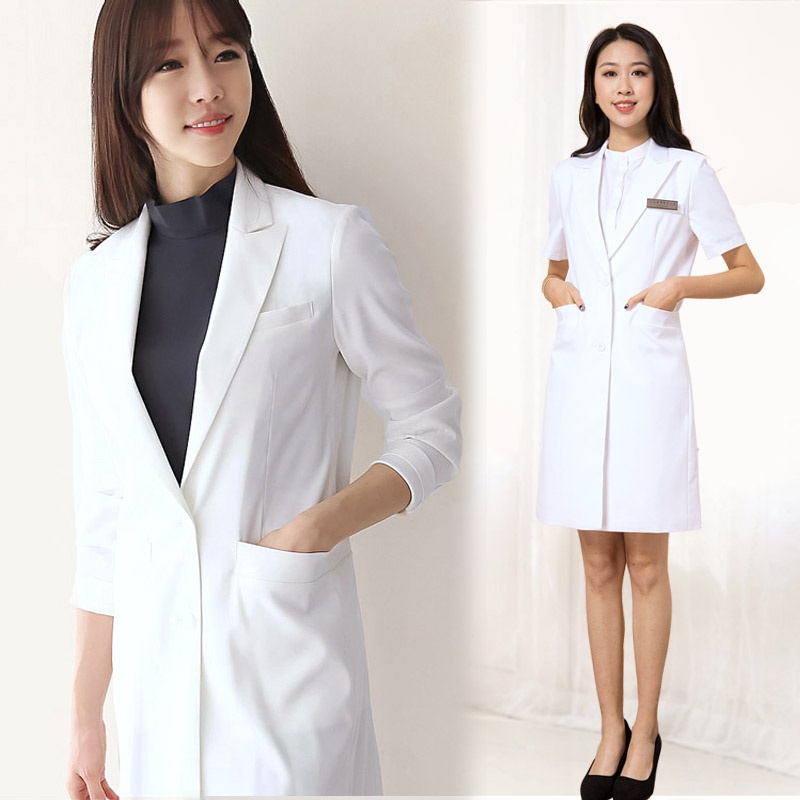เสื้อกาวน์แขนยาวสีขาวสไตล์เกาห - Medical Lab Years บทวิจารณ์และราคา