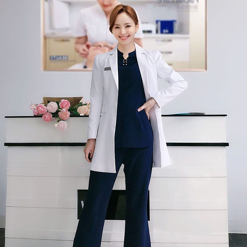เสื้อกาวน์แขนยาวสีขาว ชุดแพทย์ - Medical Lab Years บทวิจารณ์และราคา