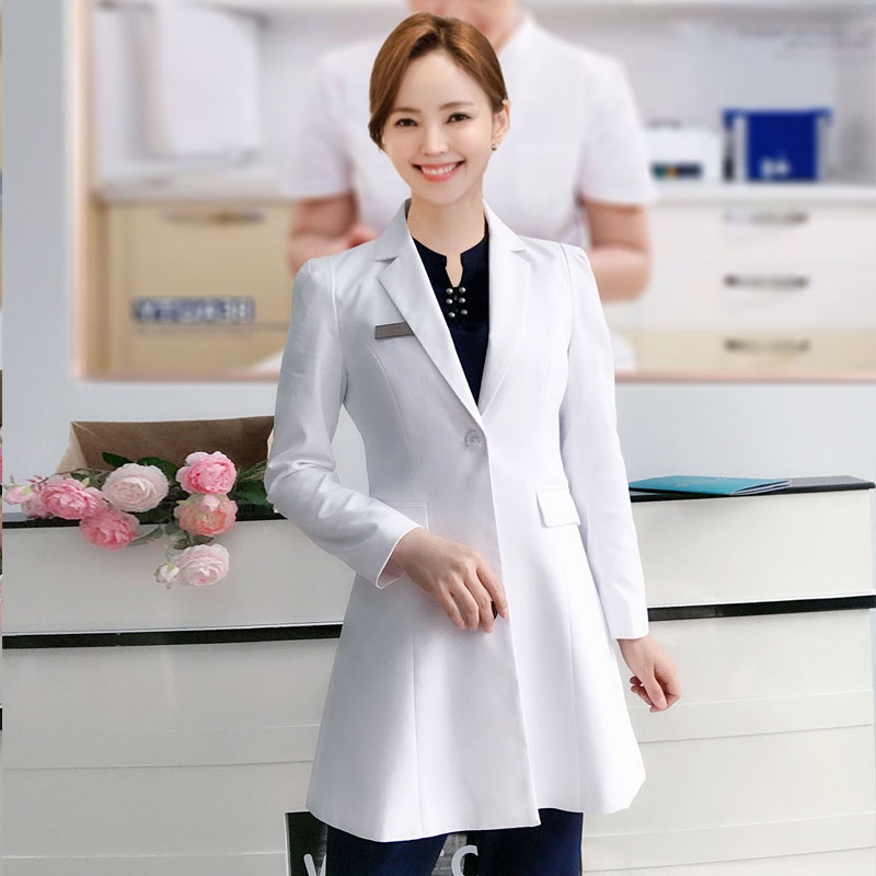 เสื้อกาวน์แขนยาวสีขาว ชุดแพทย์ - Medical Lab Years บทวิจารณ์และราคา