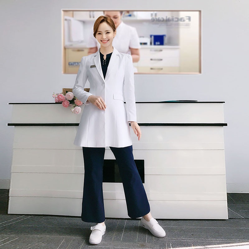 เสื้อกาวน์แขนยาวสีขาว ชุดแพทย์ - Medical Lab Years บทวิจารณ์และราคา