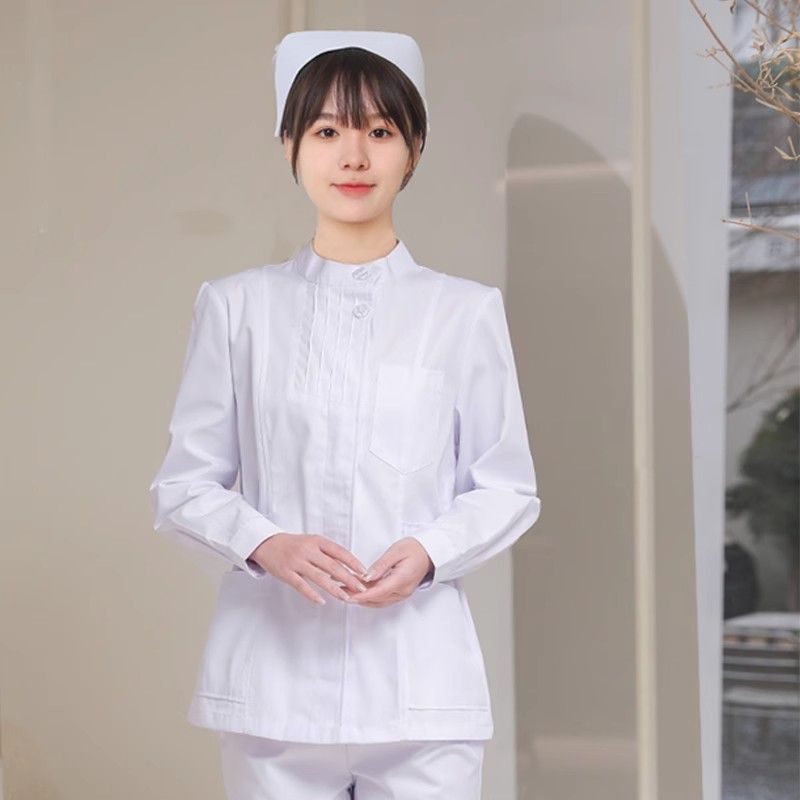 ชุดยูนิฟอร์มพยาบาลแขนยาวสีชมพู - Medical Lab Logo บทวิจารณ์และราคา