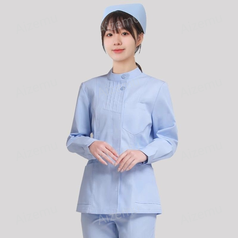 ชุดยูนิฟอร์มพยาบาลแขนยาวสีชมพู - Medical Lab Logo บทวิจารณ์และราคา