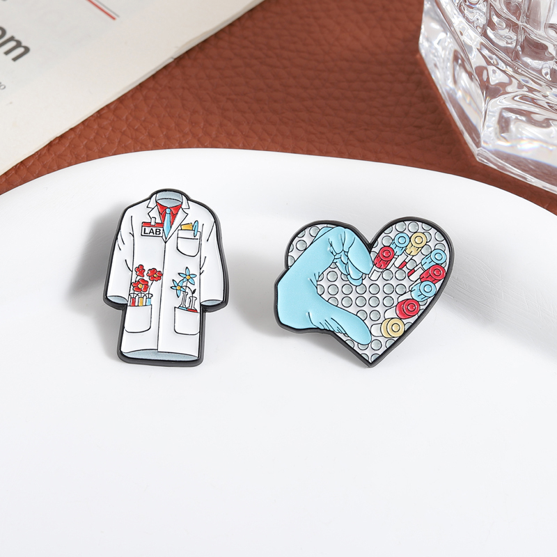 เข็มกลัดรูปหลอดทดลองวิทยาโลหิต - Medical Lab Logo บทวิจารณ์และราคา