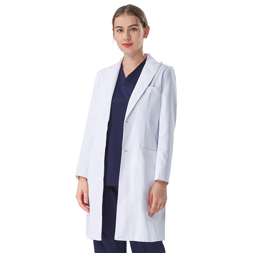 เสื้อกาวน์แพทย์สีขาว คอปก ดีไซ - Medical Lab Work บทวิจารณ์และราคา