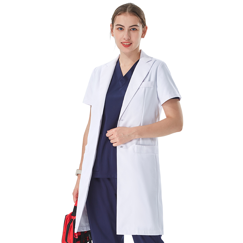 เสื้อกาวน์แพทย์สีขาว คอปก ดีไซ - Medical Lab Work บทวิจารณ์และราคา